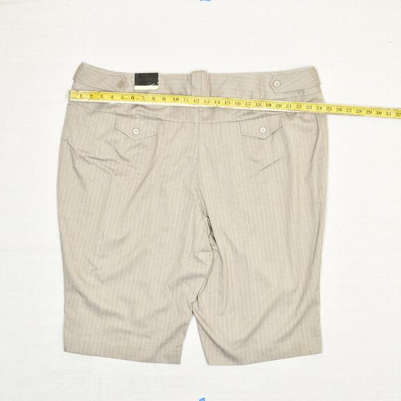 NEW Lane Bryant Women's Bermuda Shorts Striped Polyester Brown Plus Size 28 - Picture 4 of 8